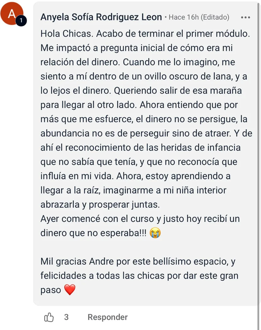 Testimonio de Anyela Sofía Rodriguez Leon sobre reconocer heridas y prosperar