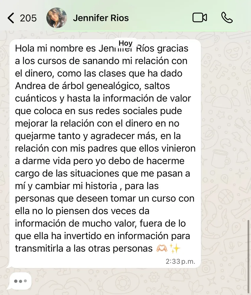 Testimonio de Jennifer Ríos sobre sanar su relación con el dinero